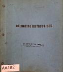 Gear Grinding Operating Instruct Assembly Prints Grinding Wheel Trimmer Manual-#9-GG-35-No. 9-01
